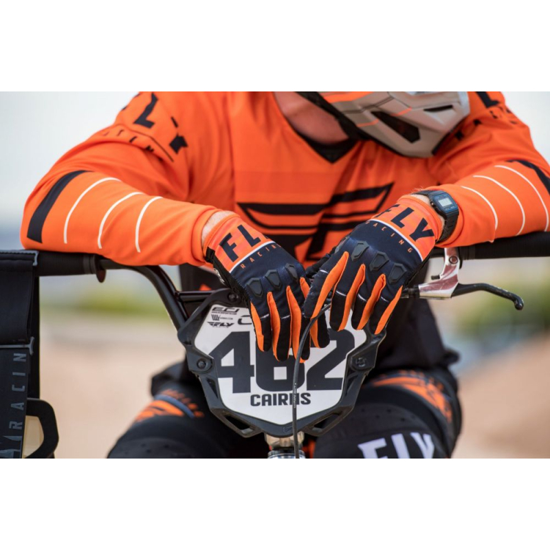 GANTS FLY KINETIC K120 2020 ORANGE/NOIR/BLANC Gant moto cross
