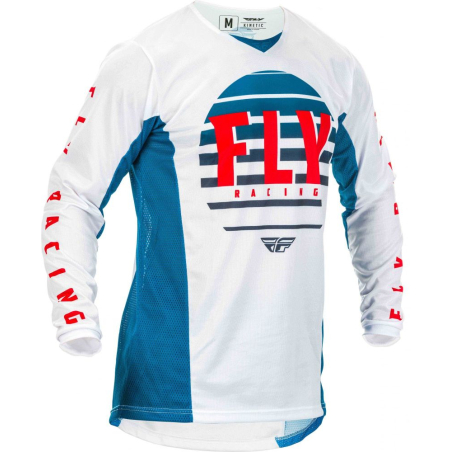 MAILLOT FLY KINETIC K220 2020 BLEU/BLANC/ROUGE Maillot moto cross