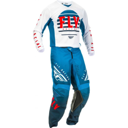 PANTALON FLY KINETIC K220 2020 BLEU/BLANC/ROUGE Pantalon moto cross enfant