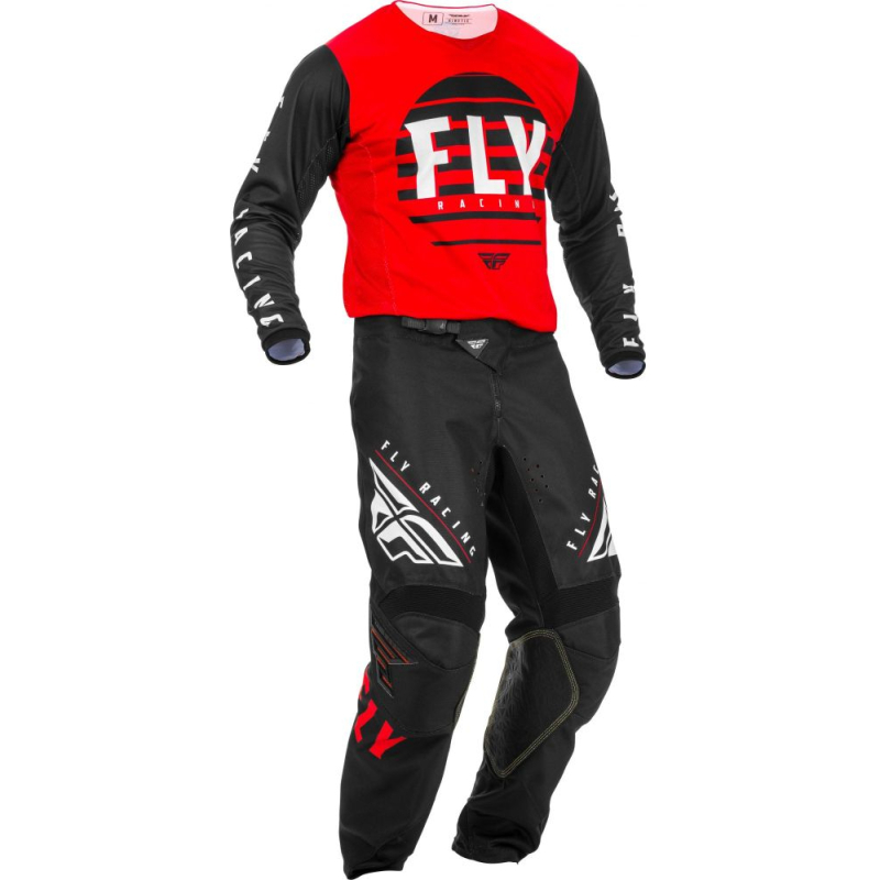 PANTALON FLY KINETIC K220 2020 ROUGE/NOIR/BLANC Pantalon moto cross enfant