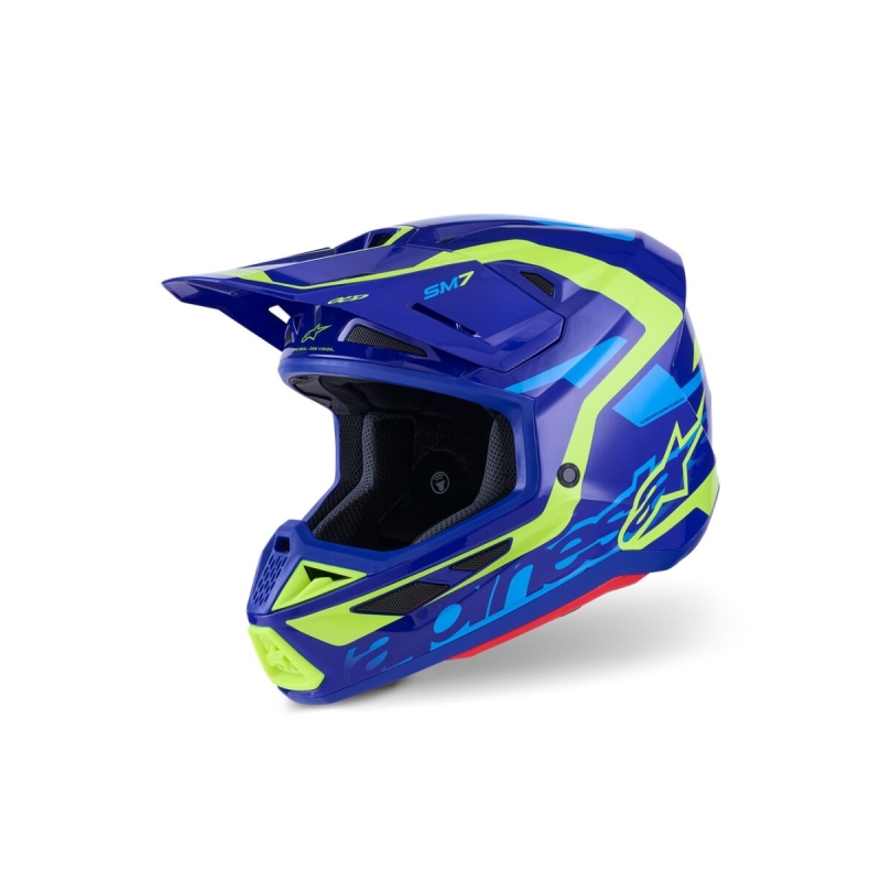 CASQUE ALPINESTARS S-M7 DEED BLEU