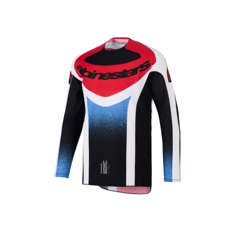 MAILLOT ALPINESTARS TECHSTAR KNIF NOIR/BLANC