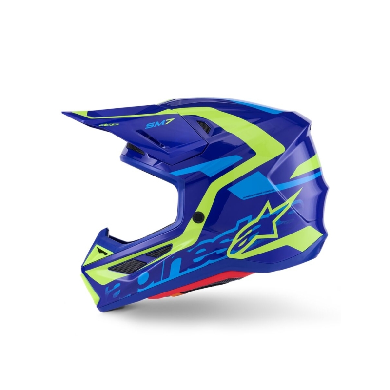 CASQUE ALPINESTARS S-M7 DEED BLEU