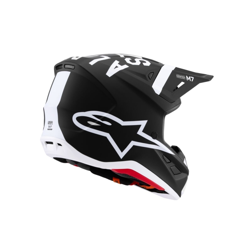CASQUE ALPINESTARS S-M7 DASHER NOIR/BLANC