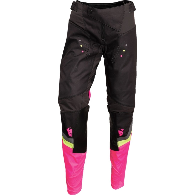 PANTALON MOTOCROSS FEMME THOR PULSE ROSE