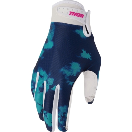 GANTS MOTOCROSS THOR LAUNCHMODE BLEACH BLEU