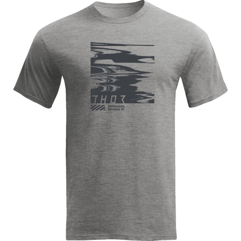 T-SHIRT MOTOCROSS THOR STATIC GRIS FONCÉ