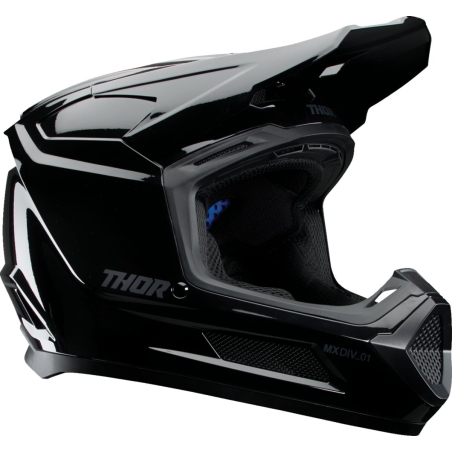 CASQUE MOTOCROSS ENFANT THOR FLEET BLACKOUT NOIR BRILLANT