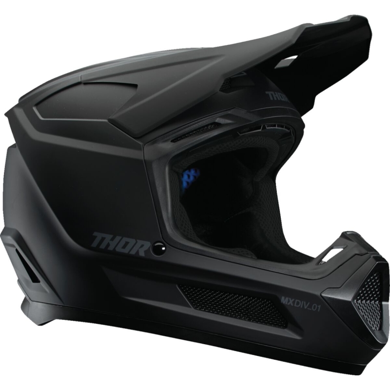 CASQUE CROSS ENFANT THOR FLEET BLACKOUT NOIR MAT