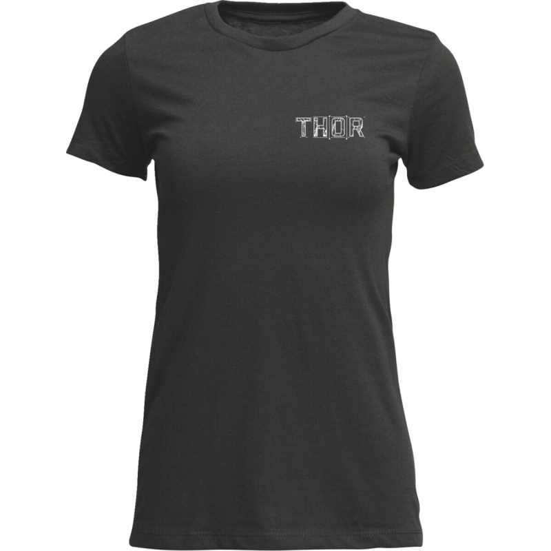 T-SHIRT MOTOCROSS FEMME THOR BLUEPRINT NOIR