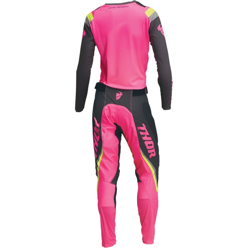 PANTALON MOTOCROSS FEMME THOR PULSE ROSE