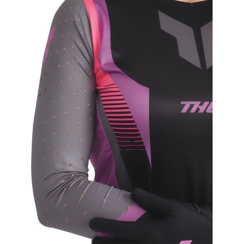 MAILLOT CROSS FEMME THOR SPORTMODE VELOCITY ROSE