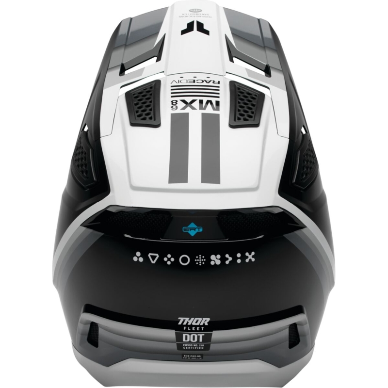 CASQUE MOTOCROSS THOR FLEET DEFY NOIR/BLANC