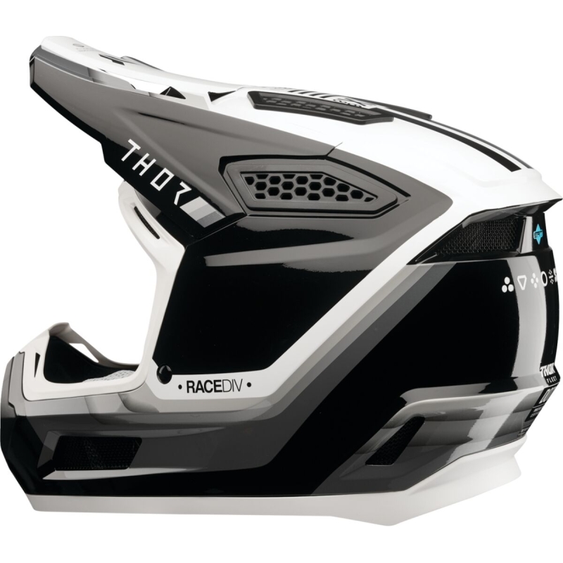 CASQUE MOTOCROSS THOR FLEET DEFY NOIR/BLANC
