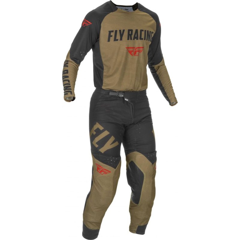 PANTALON FLY EVO KAKI/NOIR/ROUGE Pantalon moto cross