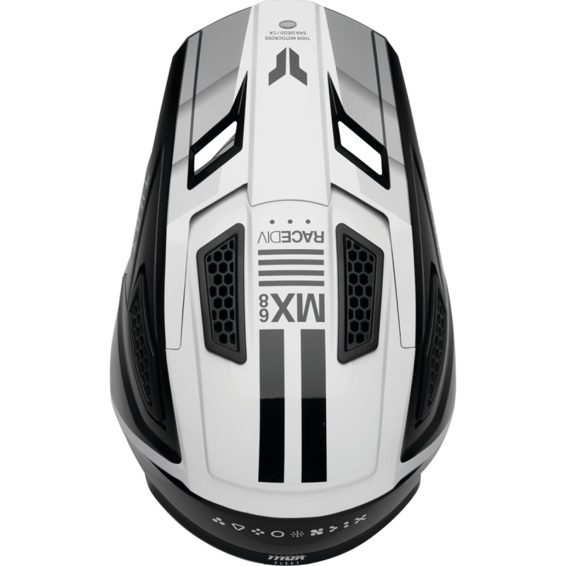 CASQUE MOTOCROSS THOR FLEET DEFY NOIR/BLANC