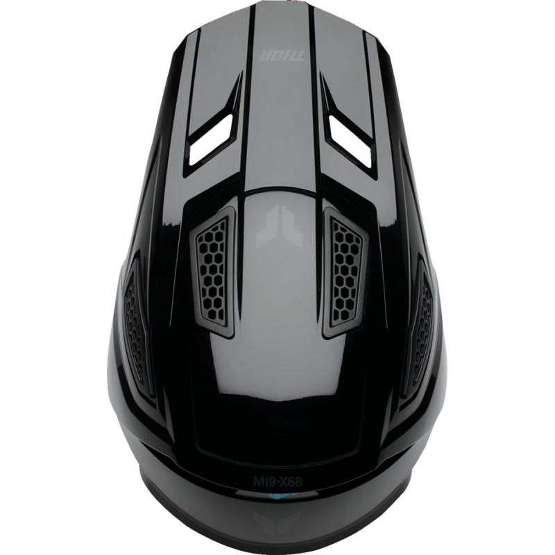 CASQUE MOTOCROSS THOR FLEET BLACKOUT NOIR BRILLANT