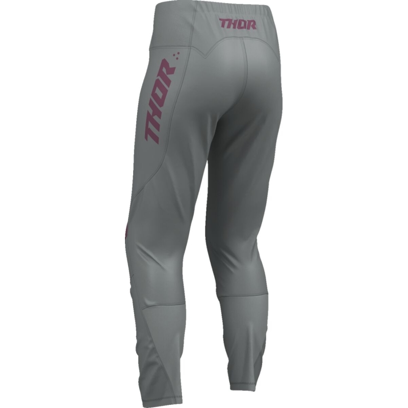 PANTALON MOTOCROSS FEMME THOR RIDEMODE MENACE GRIS FONCÉ