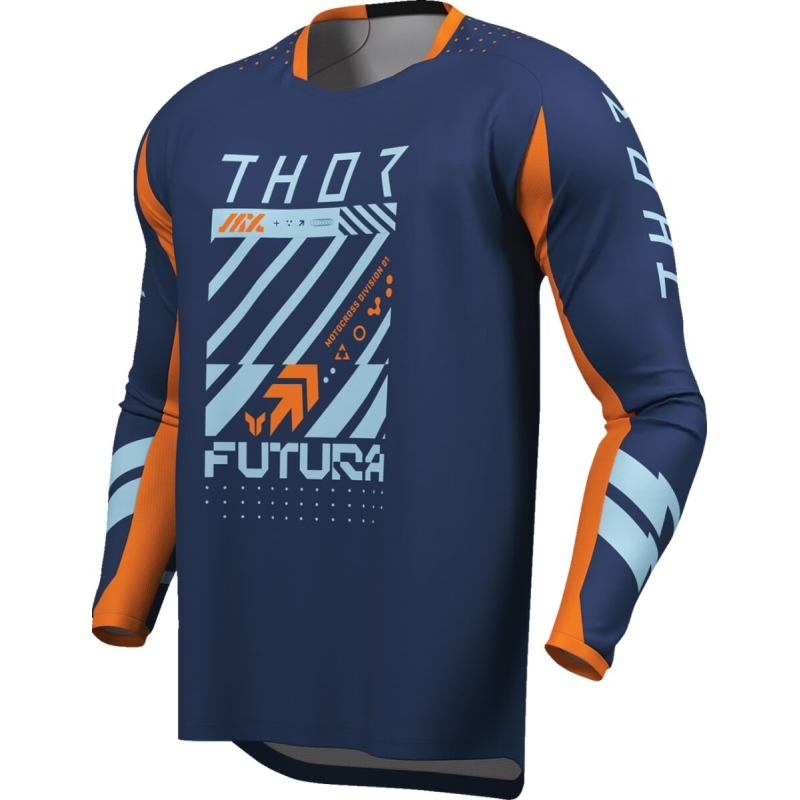 MAILLOT MOTOCROSS THOR LAUNCHMODE FUTURA BLEU