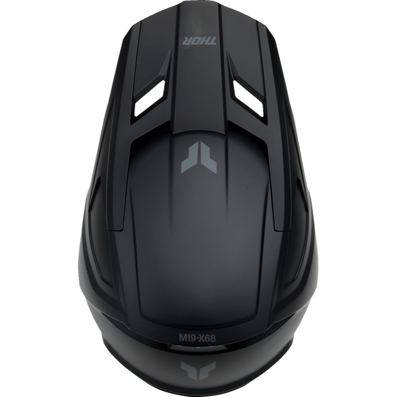 CASQUE CROSS ENFANT THOR FLEET BLACKOUT NOIR MAT