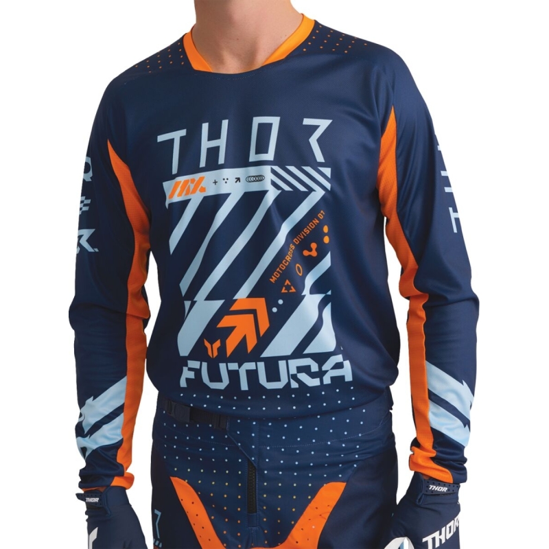 MAILLOT MOTOCROSS THOR LAUNCHMODE FUTURA BLEU