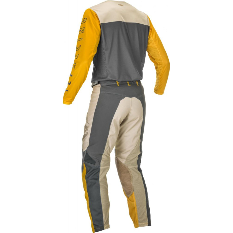 PANTALON FLY KINETIC K121 2021 MOUTARDE/STONE/GRIS Pantalon moto cross enfant