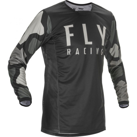 MAILLOT FLY KINETIC K221 2021 NOIR/GRIS Maillot moto cross