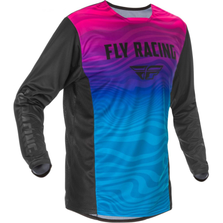 MAILLOT FLY KINETIC S.E. 2021 NOIR/ROSE/BLEU Maillot moto cross