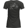 T-SHIRT MOTOCROSS FEMME THOR BLUEPRINT NOIR