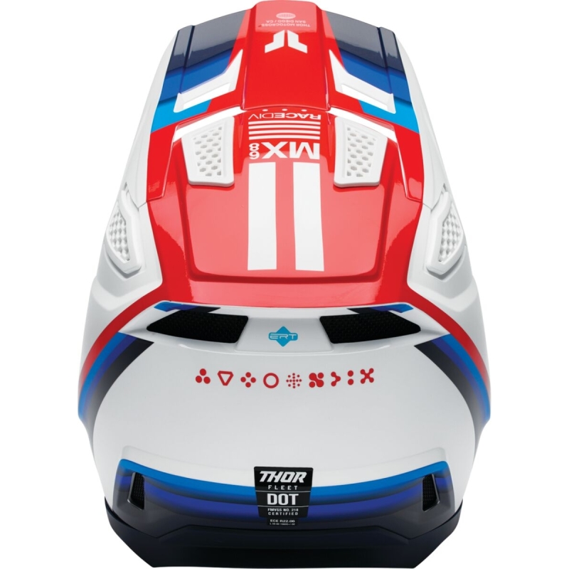 CASQUE THOR FLEET DEFY BLANC/ROUGE