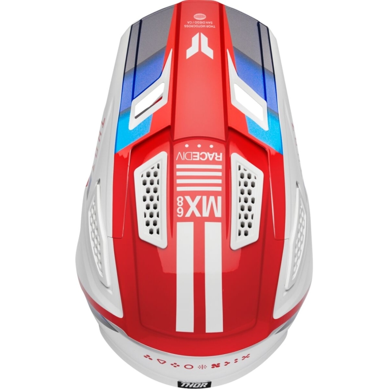CASQUE THOR FLEET DEFY BLANC/ROUGE