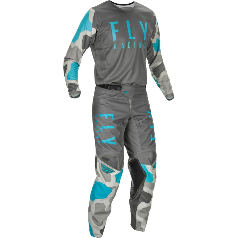 PANTALON FLY KINETIC K221 2021 GRIS/BLEU Pantalon moto cross enfant