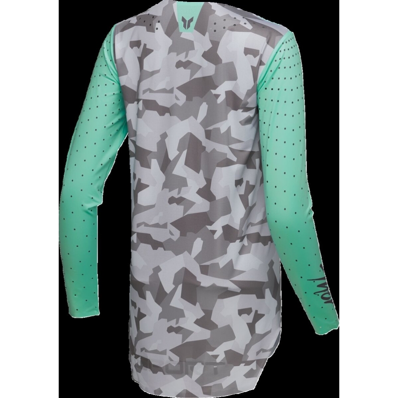 MAILLOT CROSS FEMME THOR SPORT SHADOW TEAL VERT