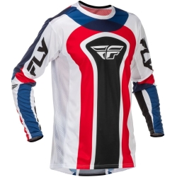 MAILLOT MOTOCROSS FLY RACING LITE GLORY EDITION SPECIALE ROUGE/BLANC/BLEU