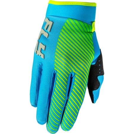 GANTS MOTOCROSS FLY RACING ENFANT F-16 BLEU/JAUNE FLUO