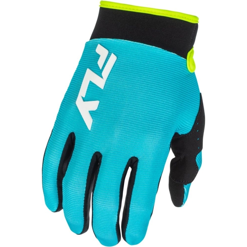 GANTS MOTOCROSS FLY RACING F-16 AQUA/NOIR/BLANC