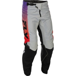 PANTALON MOTOCROSS FLY RACING KINETIC  GRIS/ROUGE/POURPRE/NOIR
