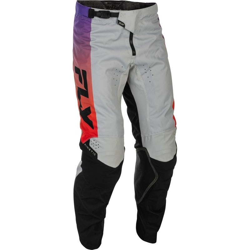 PANTALON MOTOCROSS FLY RACING KINETIC  GRIS/ROUGE/POURPRE/NOIR