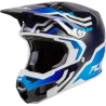 CASQUE CROSS FLY RACING FORMULA S CARBONE BYTE BLEU CARBONE/BLEU/BLANC