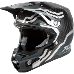 CASQUE FLY RACING FORMULA S CARBONE BYTE NOIR CARBONE/GRIS/SILVER