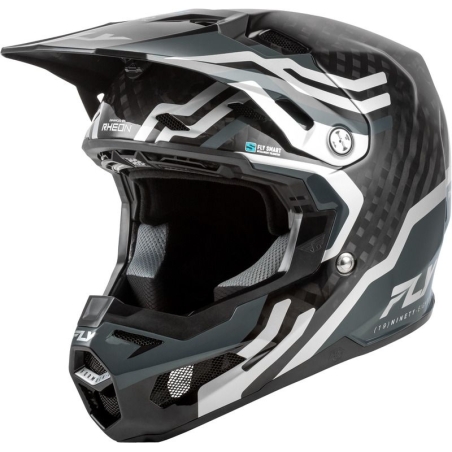 CASQUE FLY RACING FORMULA S CARBONE BYTE NOIR CARBONE/GRIS/SILVER