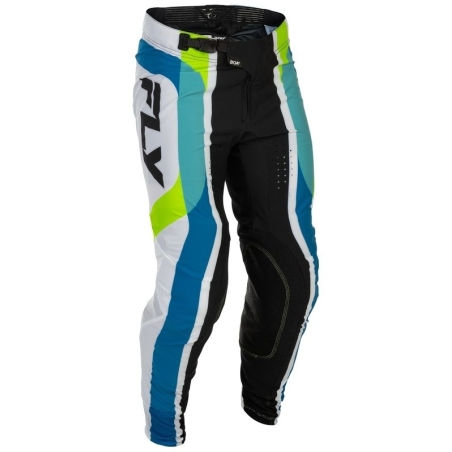 PANTALON MOTOCROSS FLY RACING LITE LE CURRENT EDITION LIMITEE BLANC/LIME/BLEU
