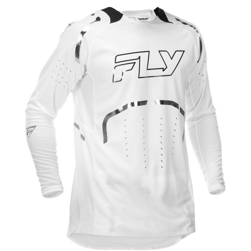 MAILLOT MOTOCROSS FLY RACING EVOLUTION DST LE FLASH BLANC/ARGENT