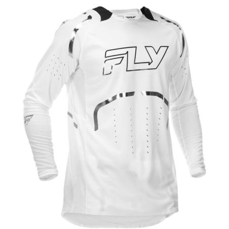 MAILLOT MOTOCROSS FLY RACING EVOLUTION DST LE FLASH BLANC/ARGENT