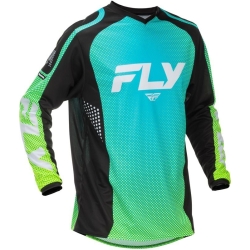 MAILLOT MOTOCROSS FLY RACING F-16 AQUA/NOIR/BLANC