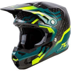 CASQUE FLY RACING FORMULA S CARBONE BYTE NOIR CARBONE/TEAL/LIME