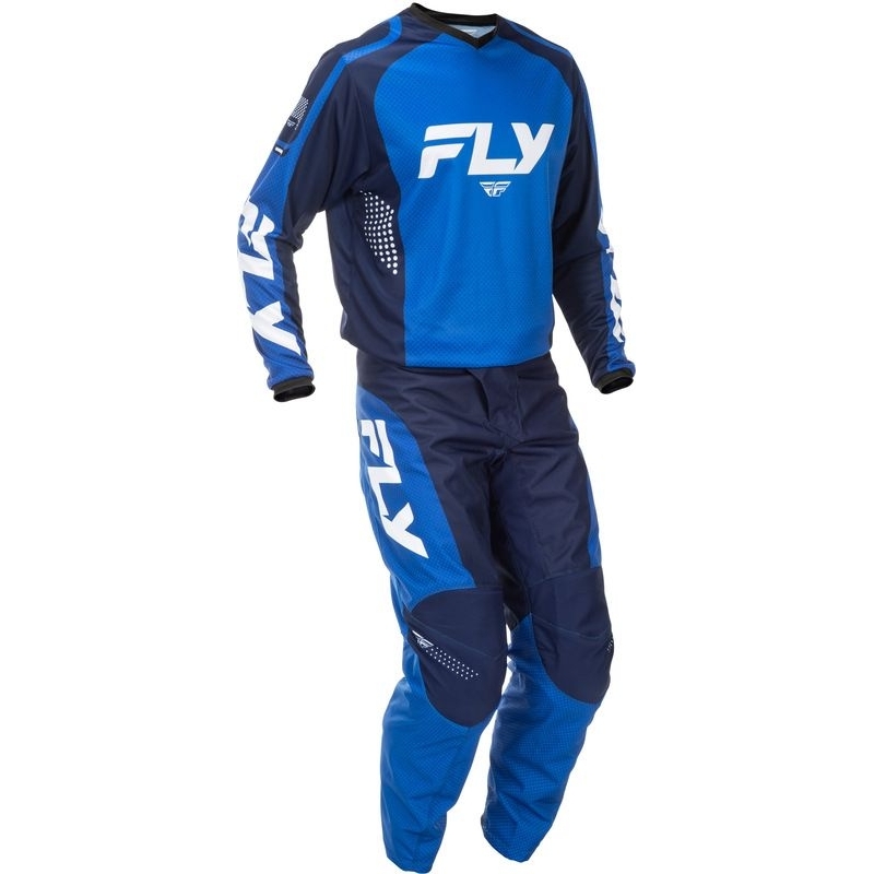 PANTALON MOTOCROSS FLY RACING F-16 BLEU/DARK BLEU/BLANC