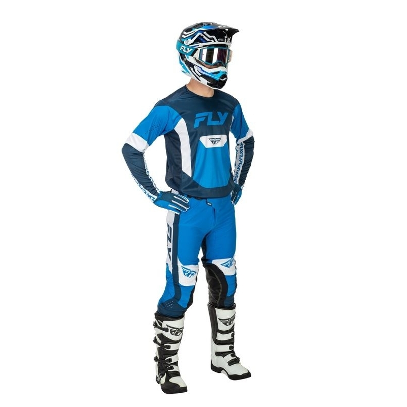 MAILLOT MOTOCROSS FLY RACING LITE BLEU/BLANC