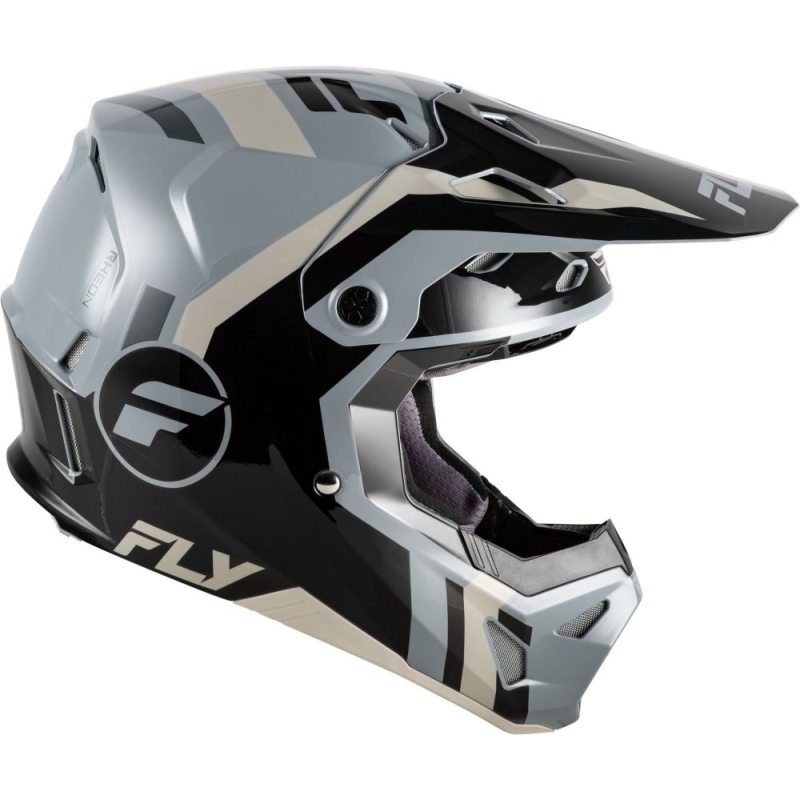 CASQUE MOTOCROSS FLY RACING FORMULA CP SEAL NOIR/GRIS/GRIS CLAIR