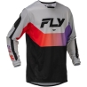 MAILLOT MOTOCROSS FLY RACING KINETIC GRIS/ROUGE/POURPRE/NOIR